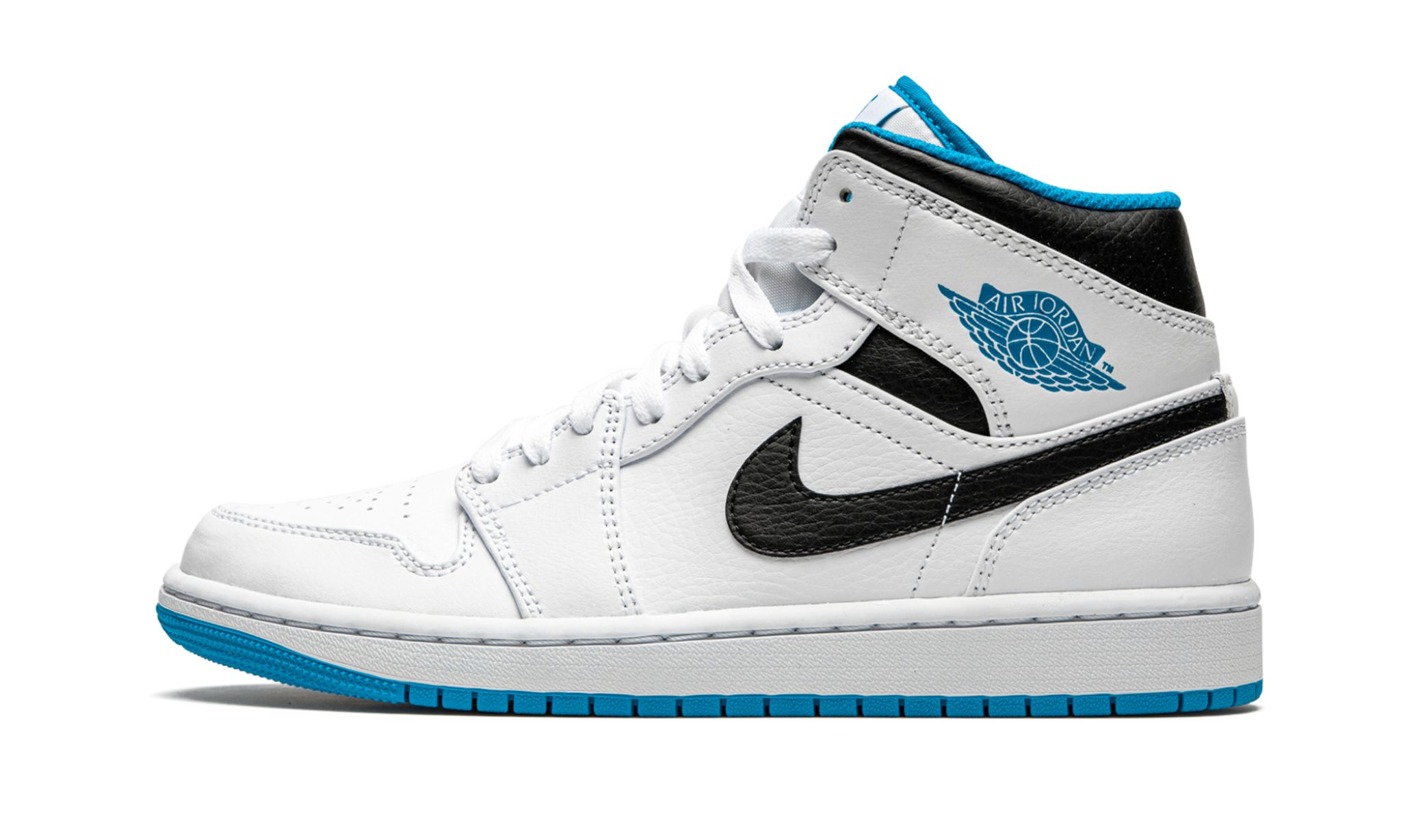Air Jordan 1 Mid White / Laser Blue