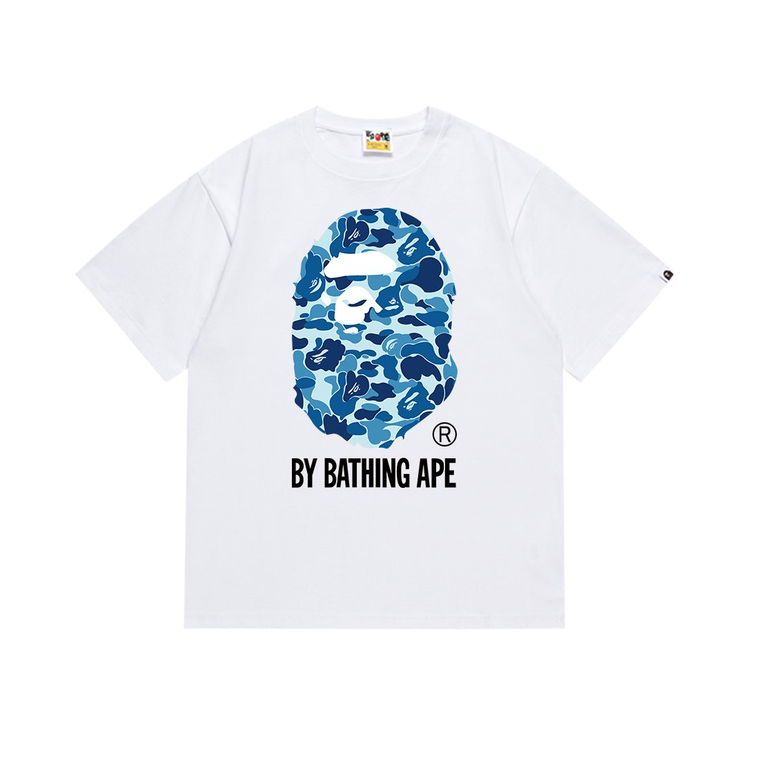 BAPE Blue Camo Ape Head Graphic T-Shirt