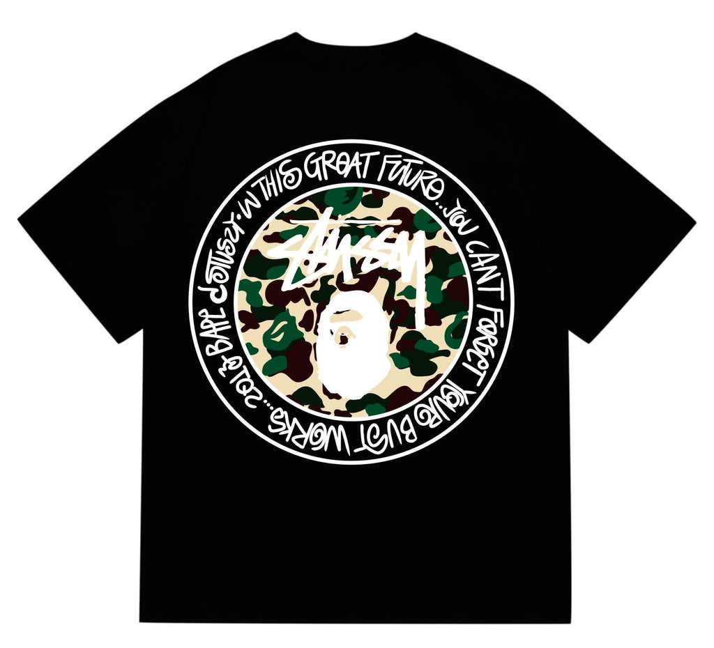BAPE Circular Camo Ape Graphic T-Shirt