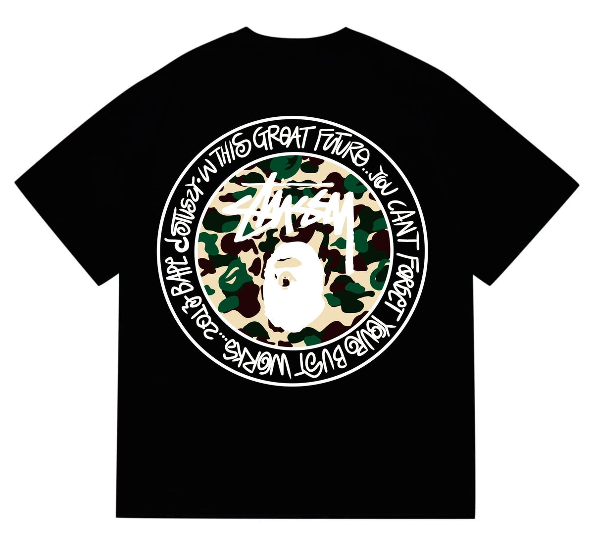 BAPE Circular Camo Ape Graphic T-Shirt