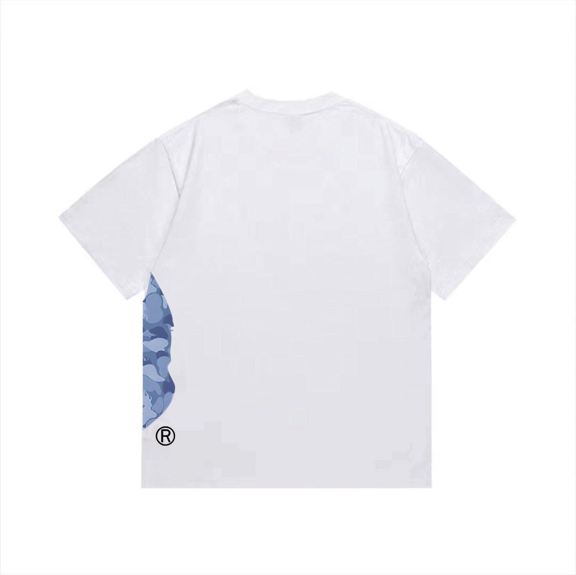 BAPE Blue Ape-Head Side Graphic T-Shirt