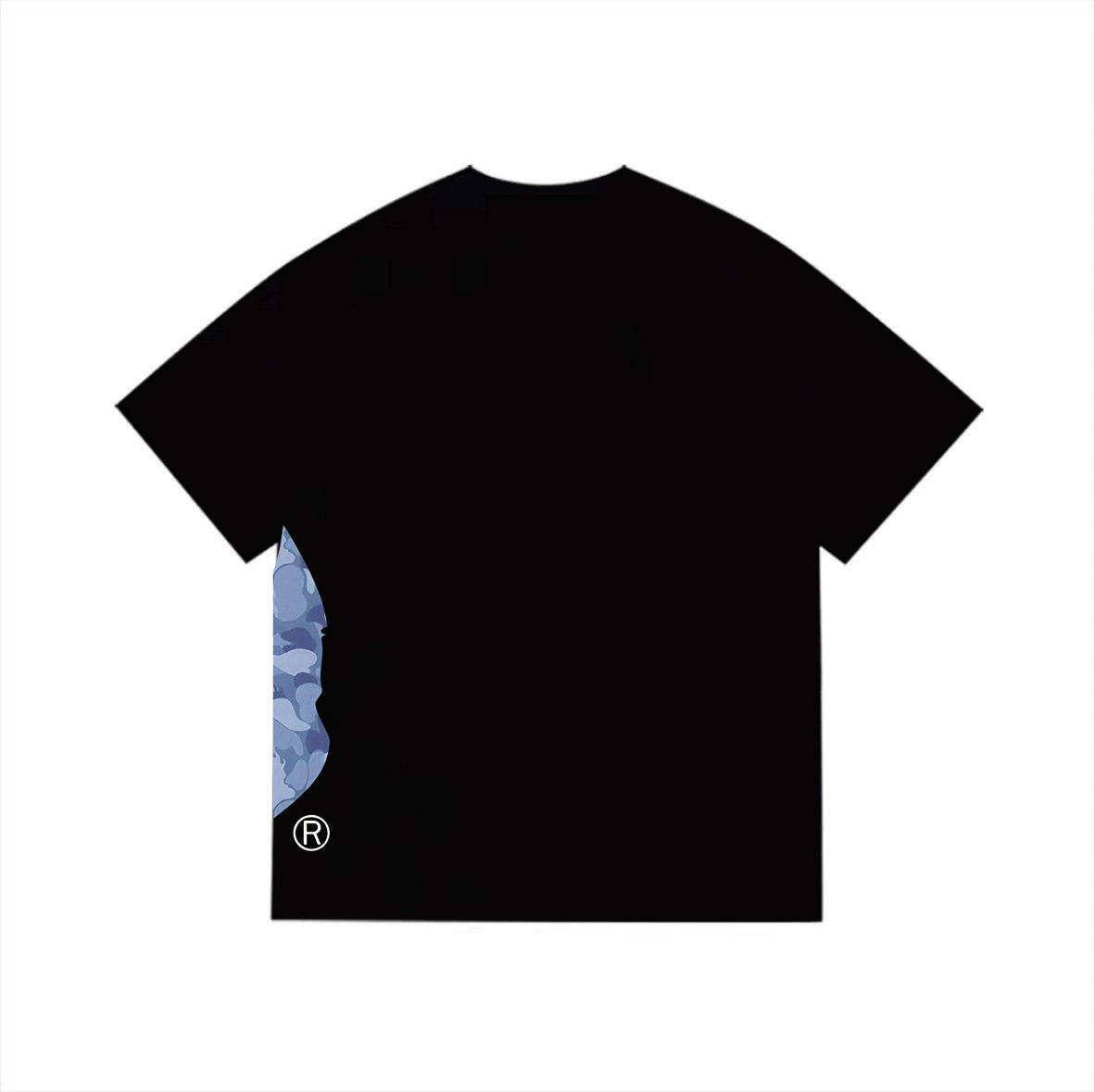 BAPE Blue Ape-Head Side Graphic T-Shirt