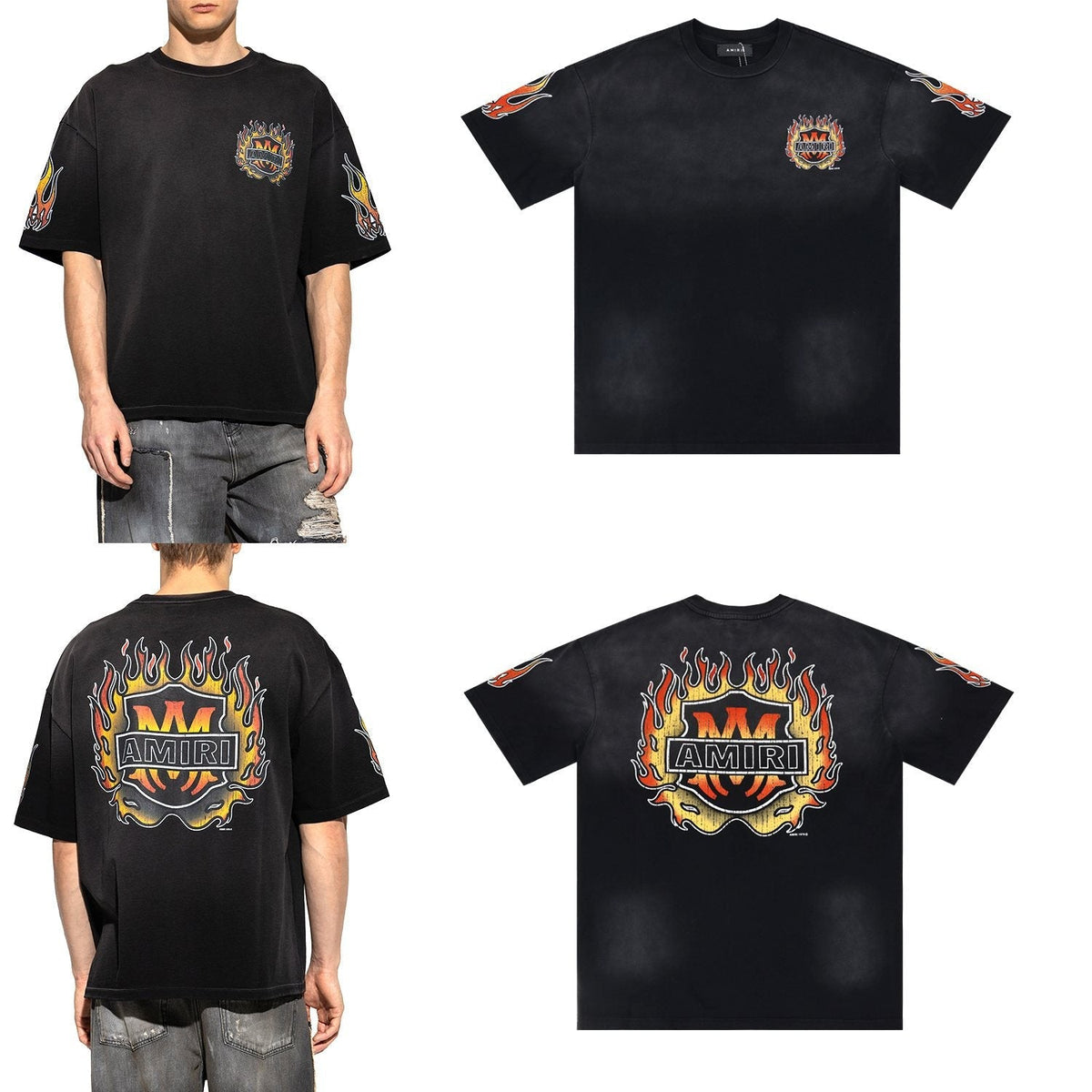 AMIRI Flame Graphic Short-Sleeve T-Shirt