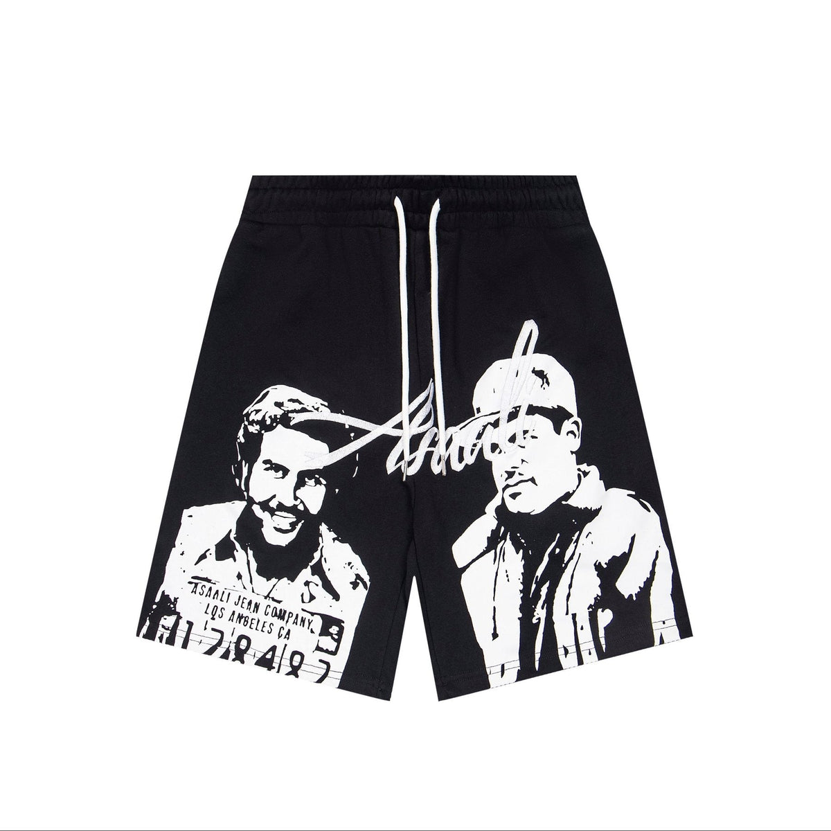ASAALL Portrait Graphic Drawstring Shorts