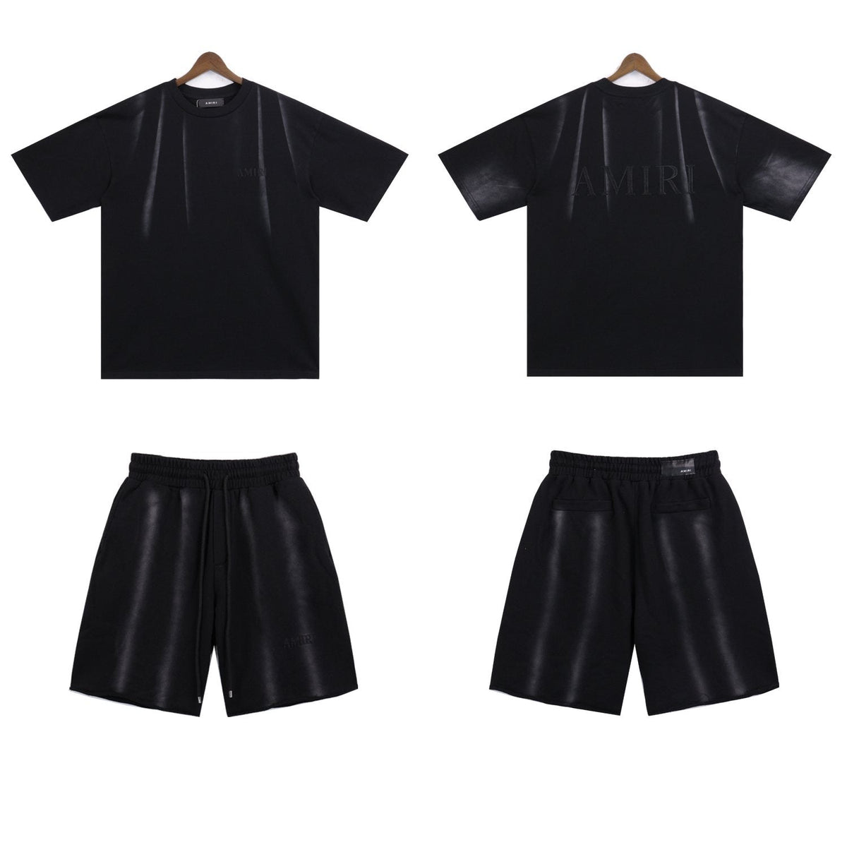 AMIRI Washed Embroidered T-Shirt & Shorts Set