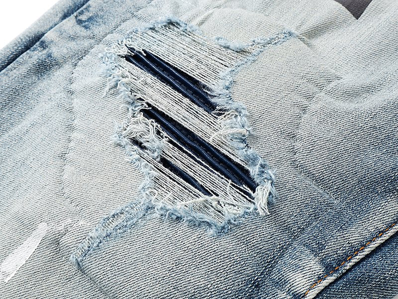 AMIRI Distressed Light Blue Jeans