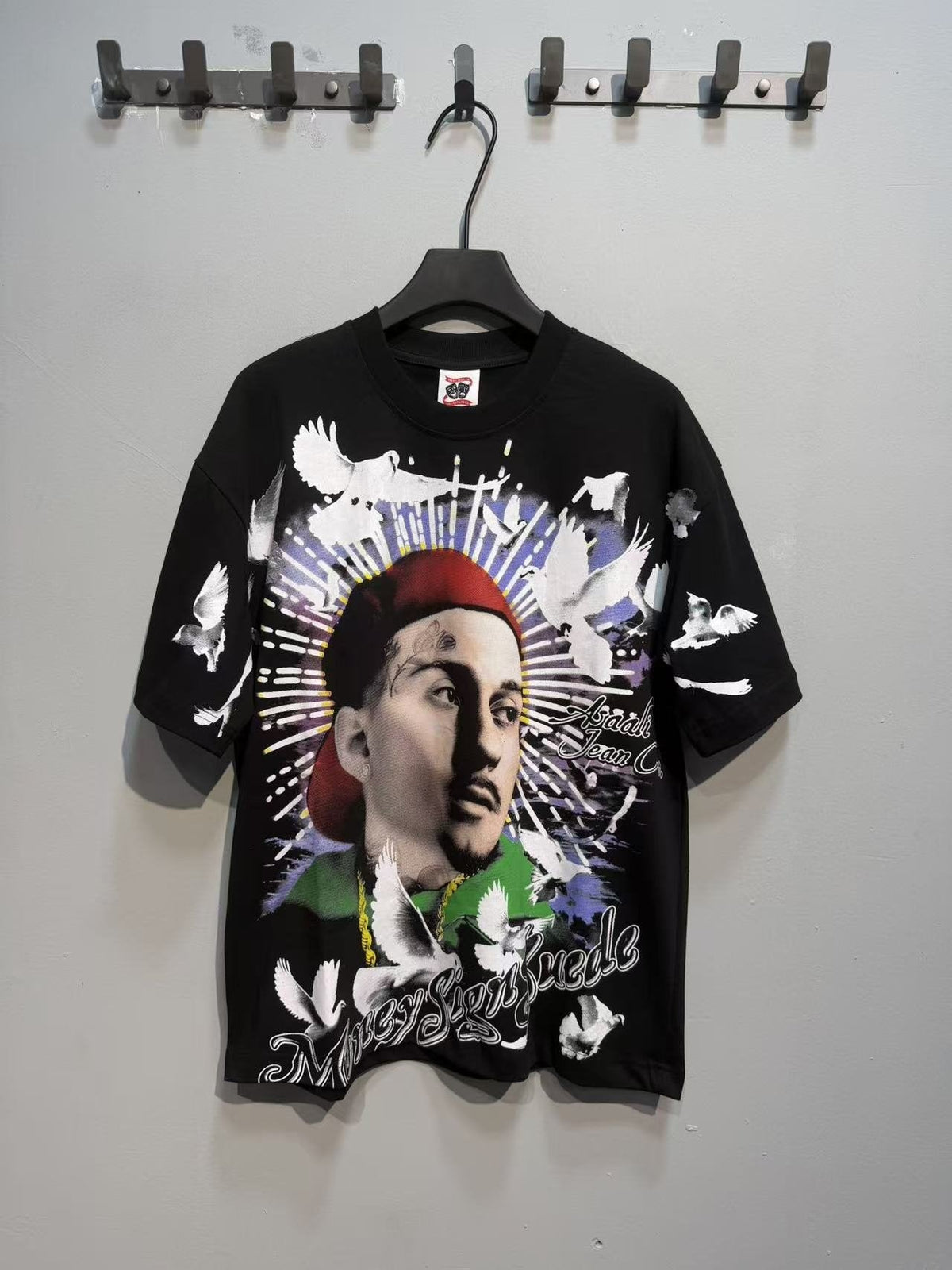 ASAALL Portrait and Dove Graphic Short-Sleeve T-Shirt