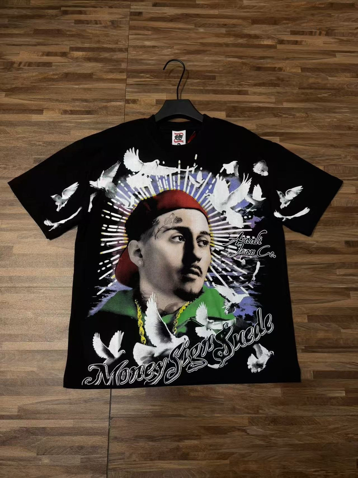 ASAALL Portrait and Dove Graphic Short-Sleeve T-Shirt