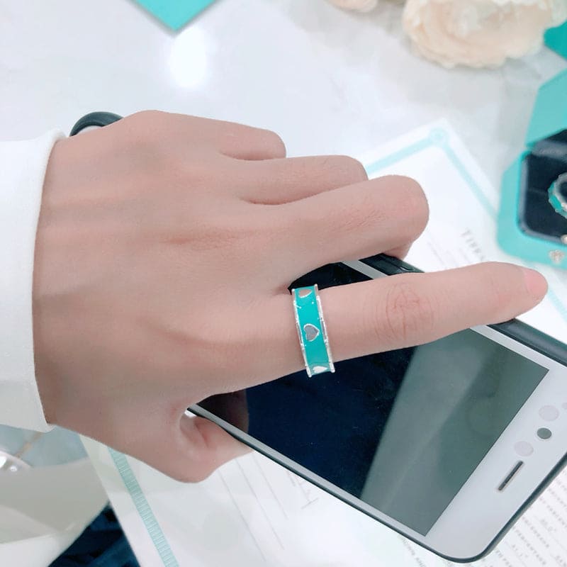 Cartier Blue Love Heart Ring