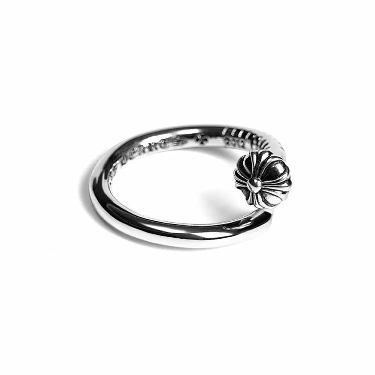Chrome-Hearts NAIL RING 鈥�CROSSBALL -56