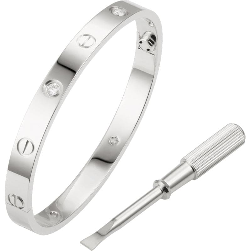 Cartier Elegant 4 Diamonds Love Bracelet