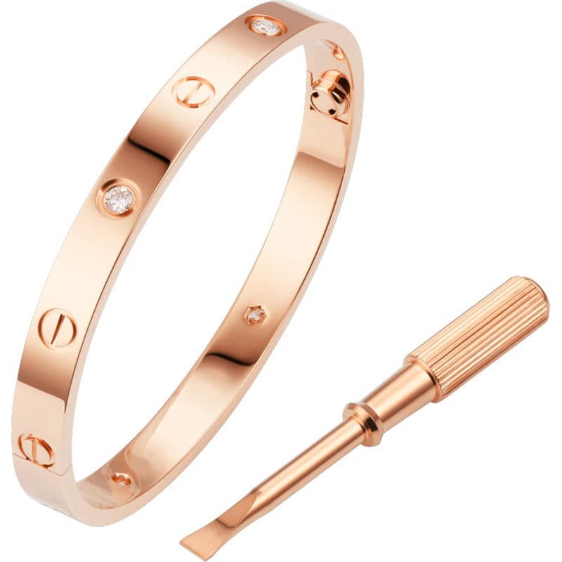 Cartier Elegant 4 Diamonds Love Bracelet