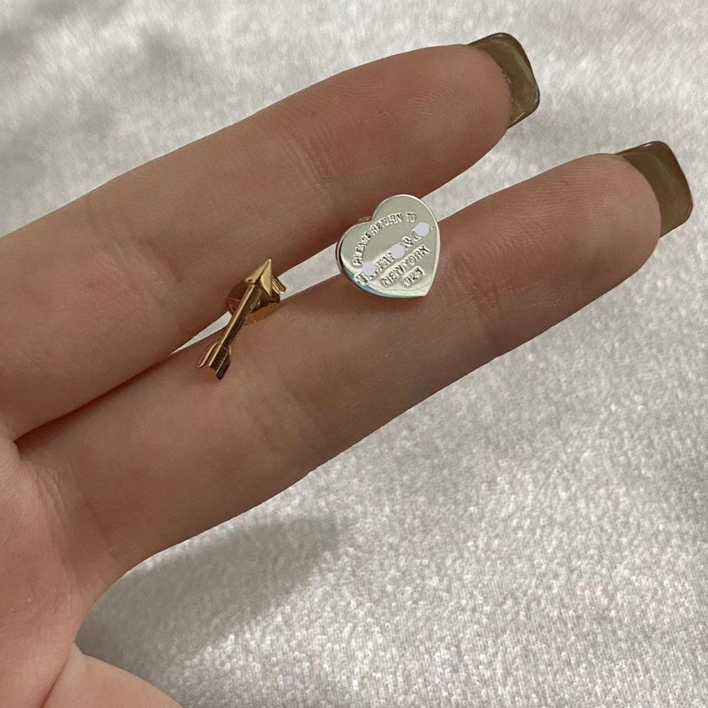 Cartier Heart Tag and Arrow Stud Earrings