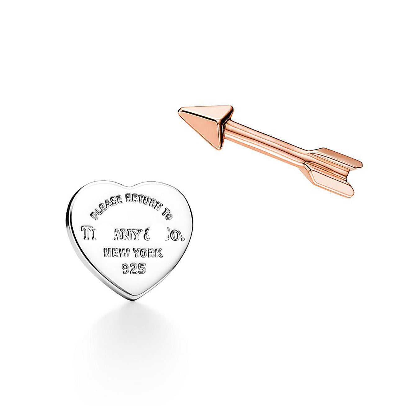 Cartier Heart Tag and Arrow Stud Earrings