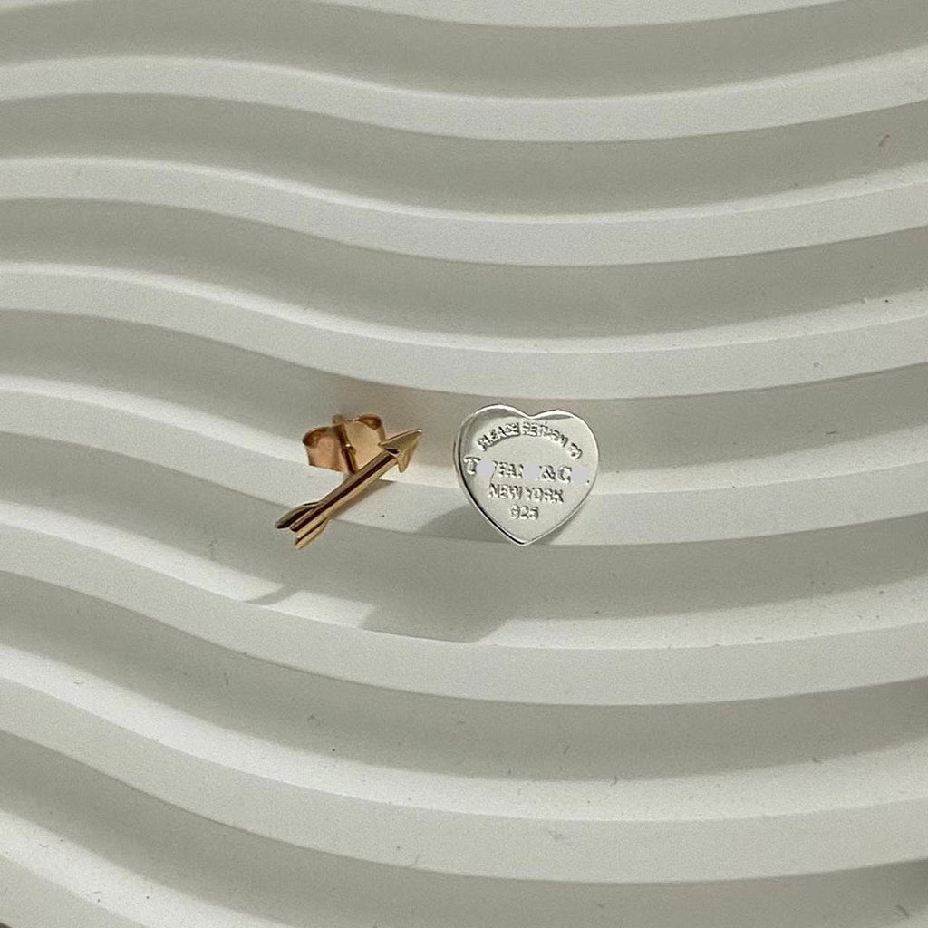 Cartier Heart Tag and Arrow Stud Earrings