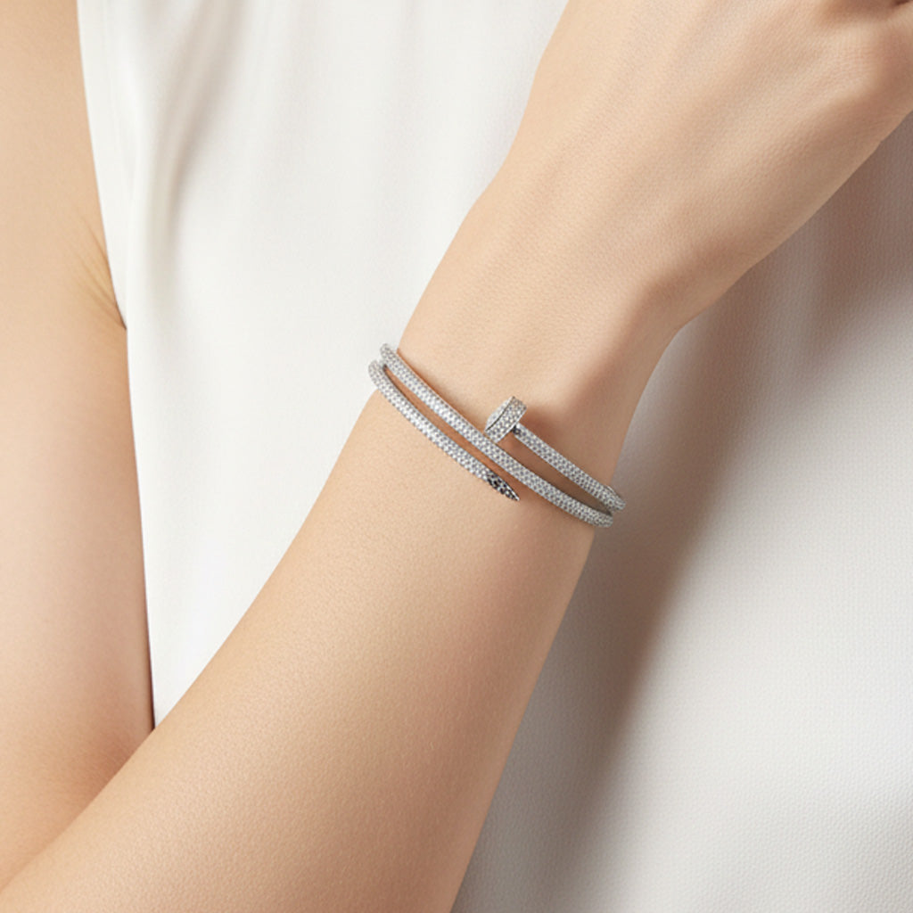Cartier Juste Un Clou Pavé Bangle Bracelet