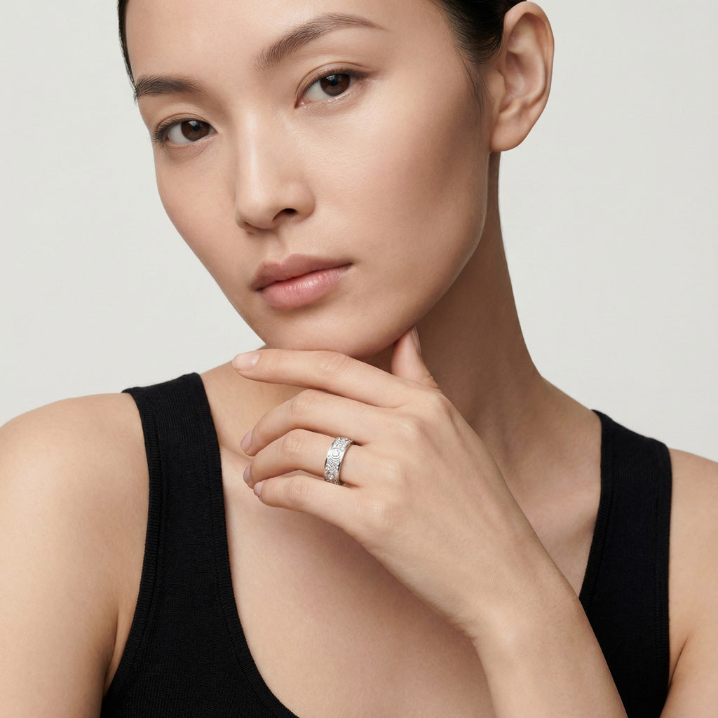 Cartier Love 6 Diamonds Paved Ring