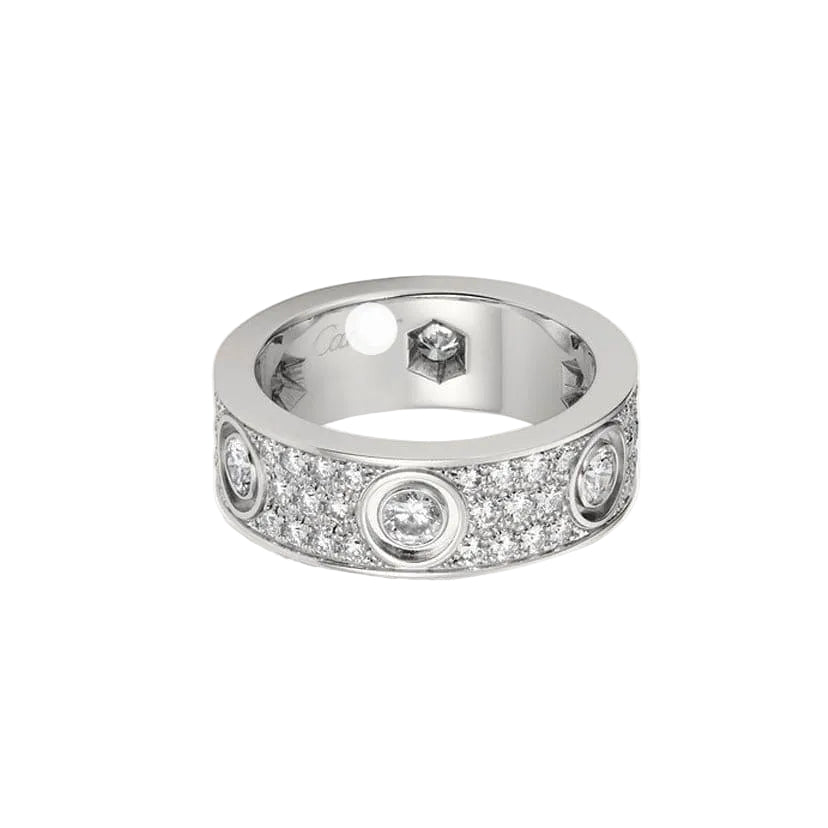 Cartier Love 6 Diamonds Paved Ring