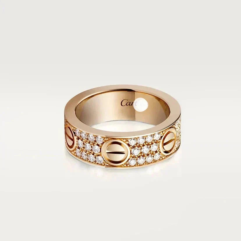 Cartier Love 6 Diamonds Paved Ring