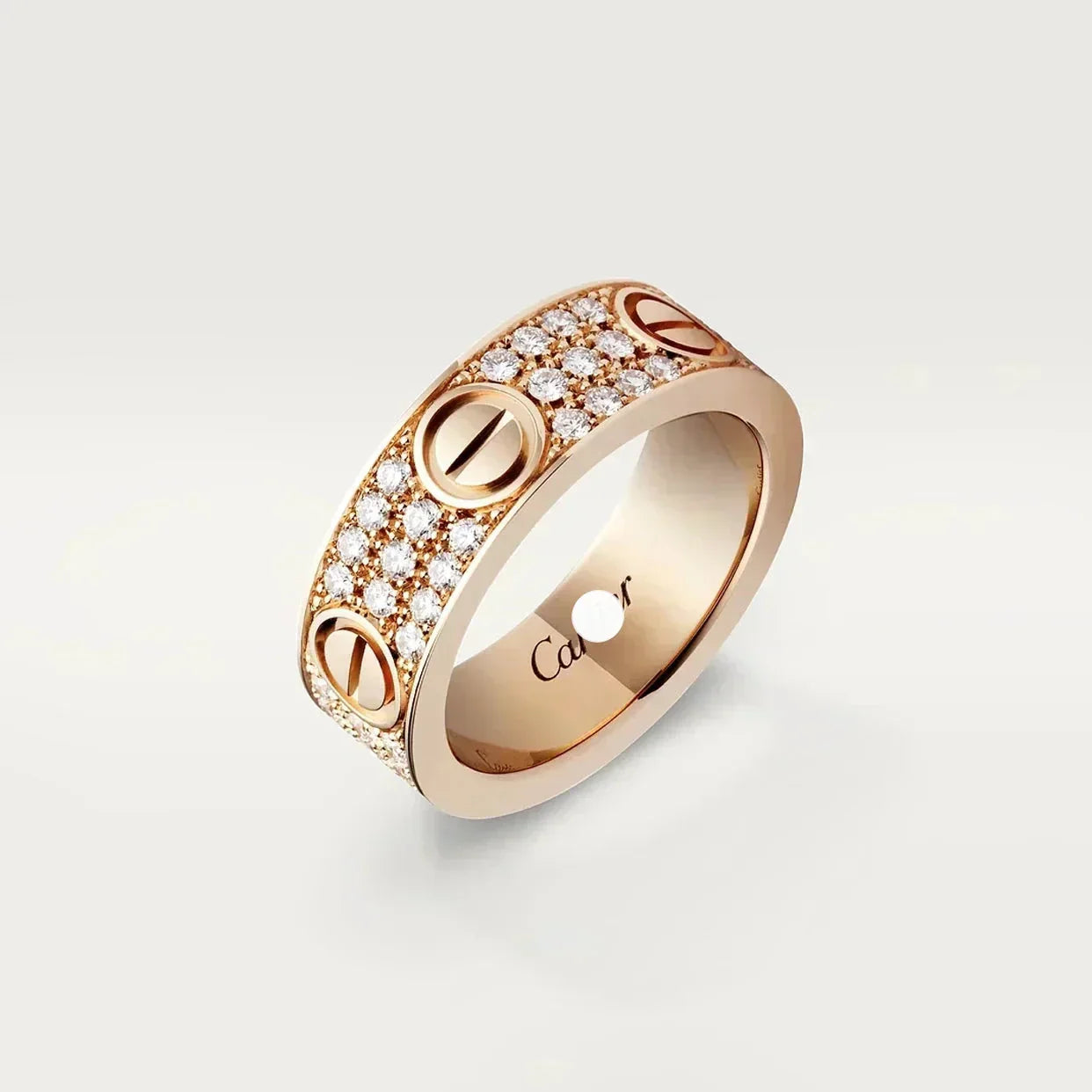 Cartier Love 6 Diamonds Paved Ring