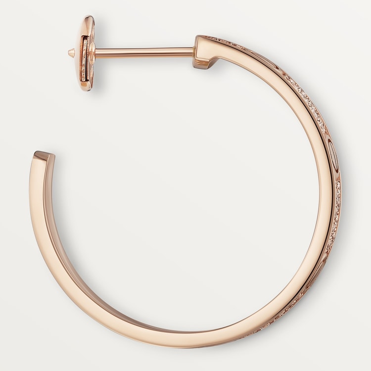 Cartier Love Pavé Hoop Earrings