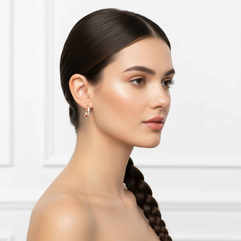 Cartier Love Pavé Hoop Earrings