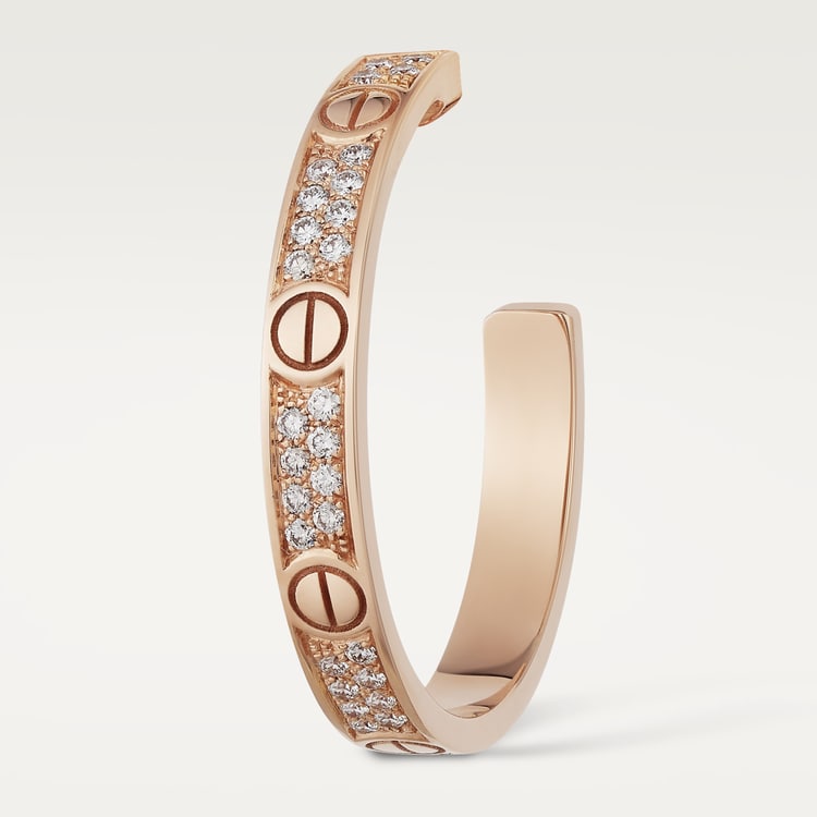 Cartier Love Pavé Hoop Earrings