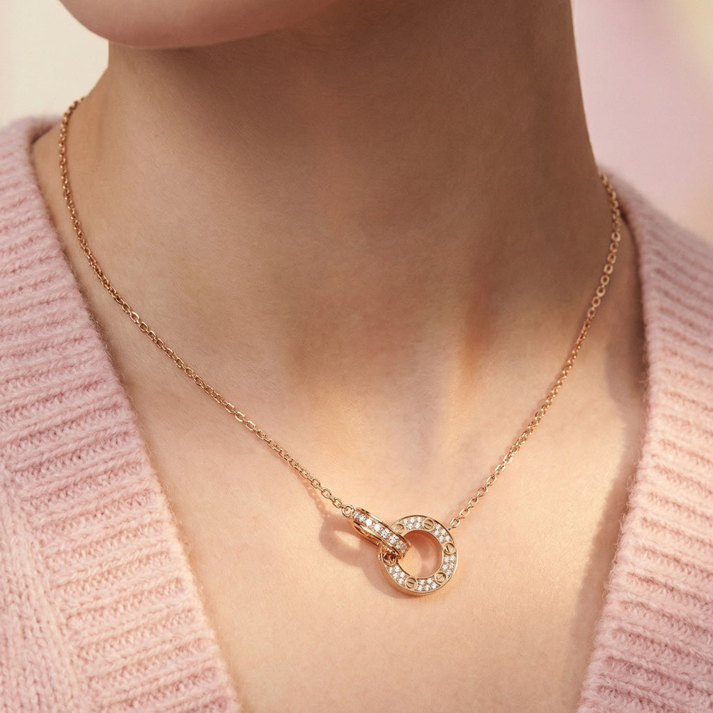 Cartier Love Pavé Necklace