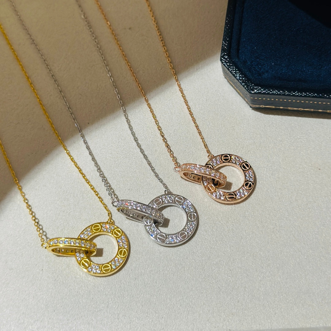 Cartier Love Pavé Necklace