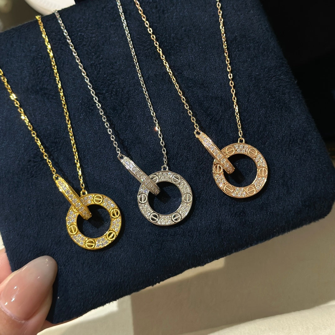 Cartier Love Pavé Necklace