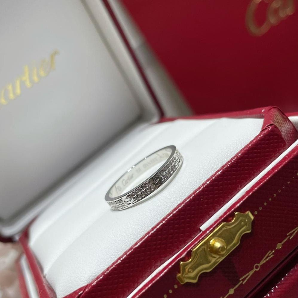 Cartier Love Pavé Slim Ring