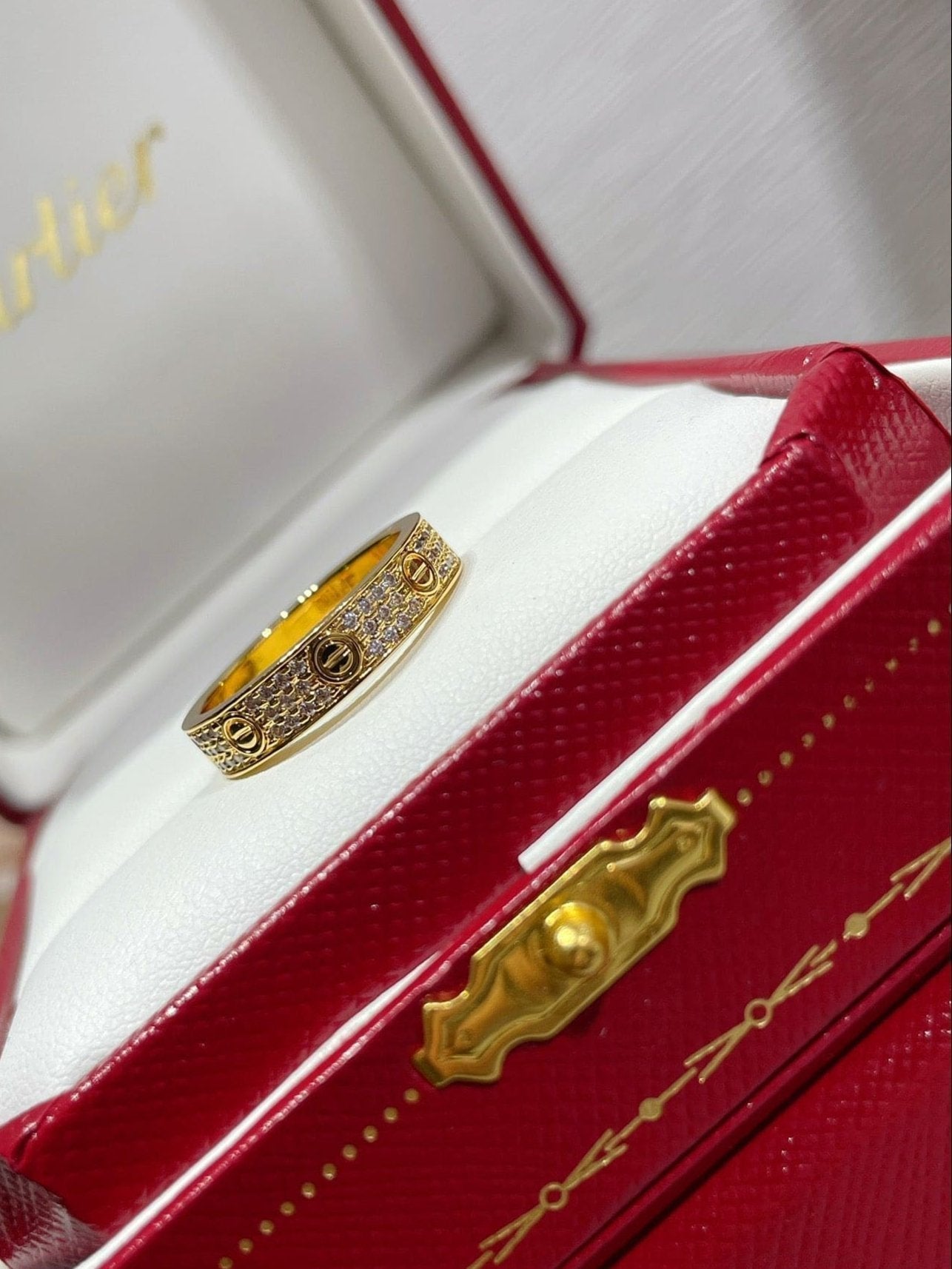 Cartier Love Pavé Slim Ring