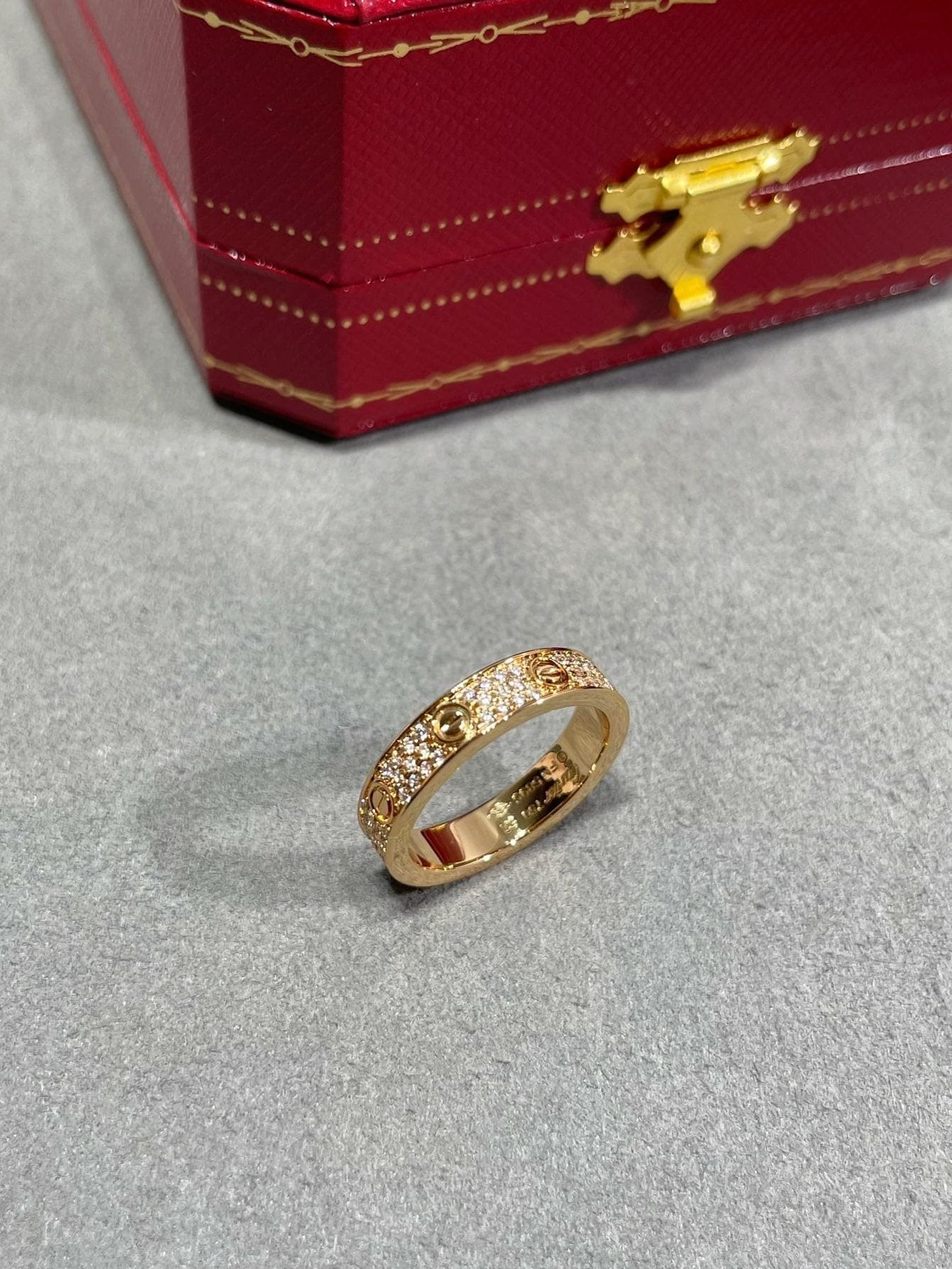 Cartier Love Pavé Slim Ring