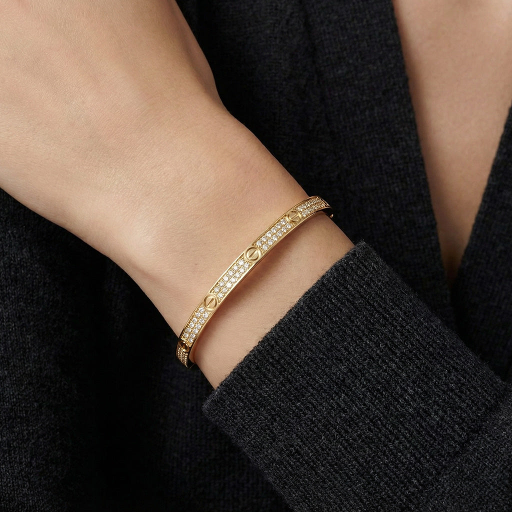 Cartier Small Love Diamonds Paved Bracelet