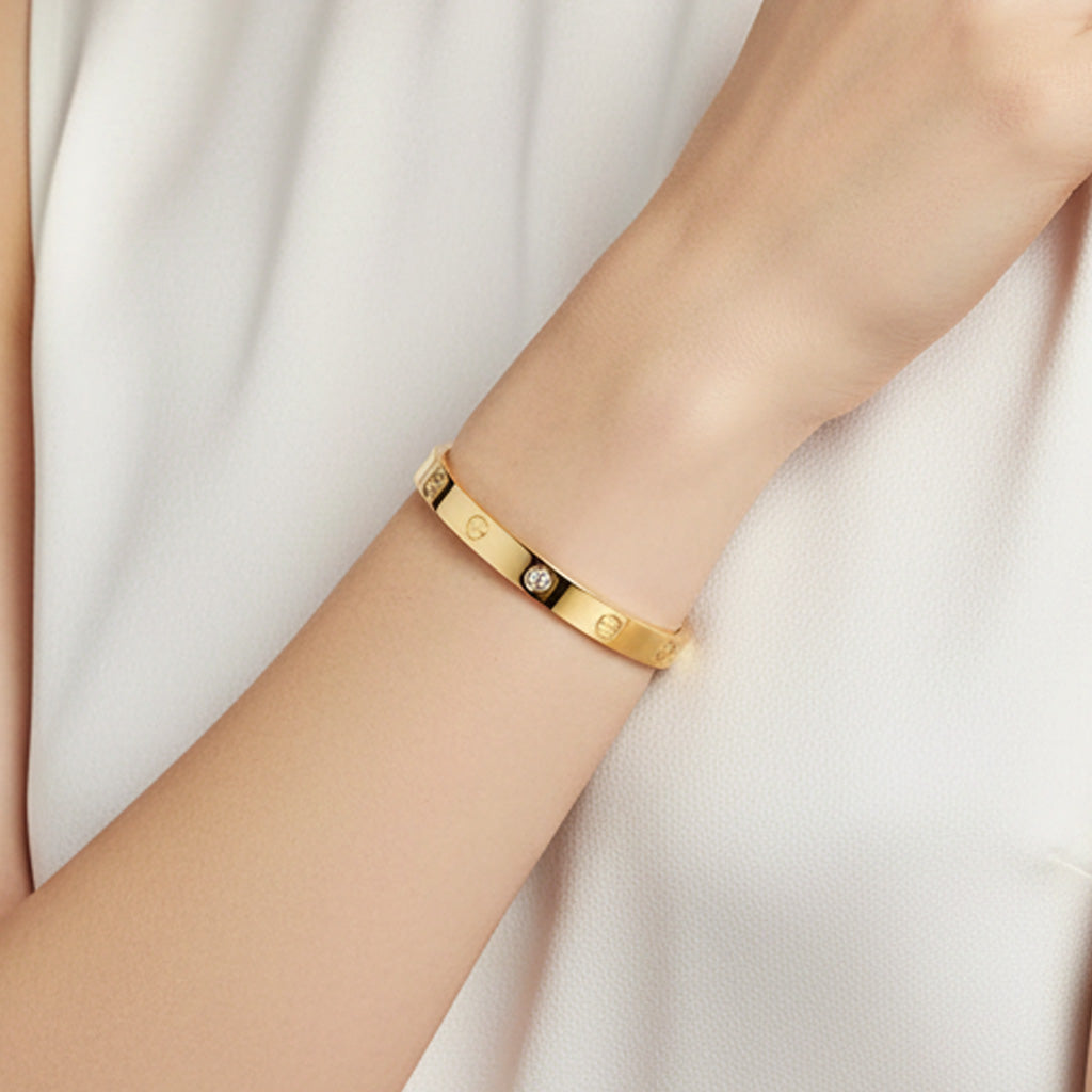 Cartier Open Cuff One Diamond Love Bracelet