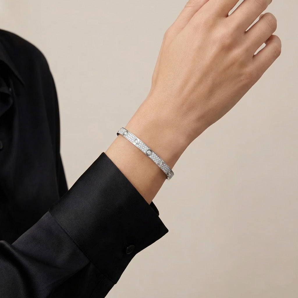 Cartier Pavéd Diamonds Love Bracelet